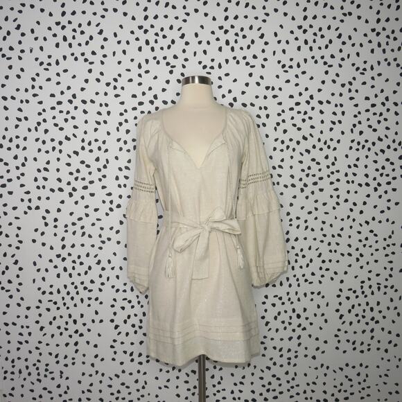 Spell & the Gypsy Collective Biscuit Lola Boho Bell Sleeve Belted Tunic Dress - Picture 5 of 13